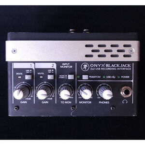 Mackie Onyx Blackjack 2x2 USB Recording Interface Unit input Monitor Working